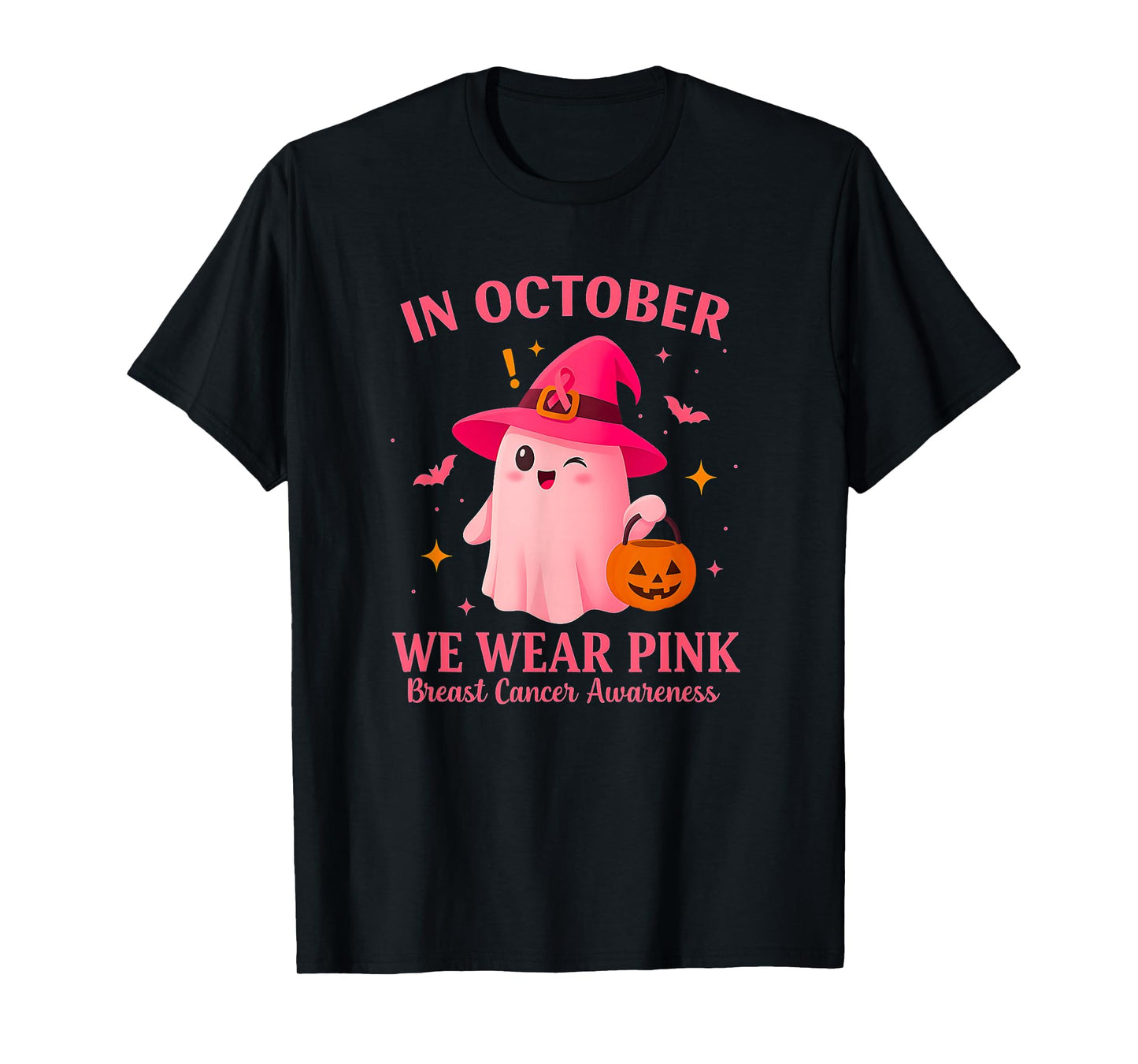 in October We Wear Pink – Breast Cancer Awareness T-Shirt