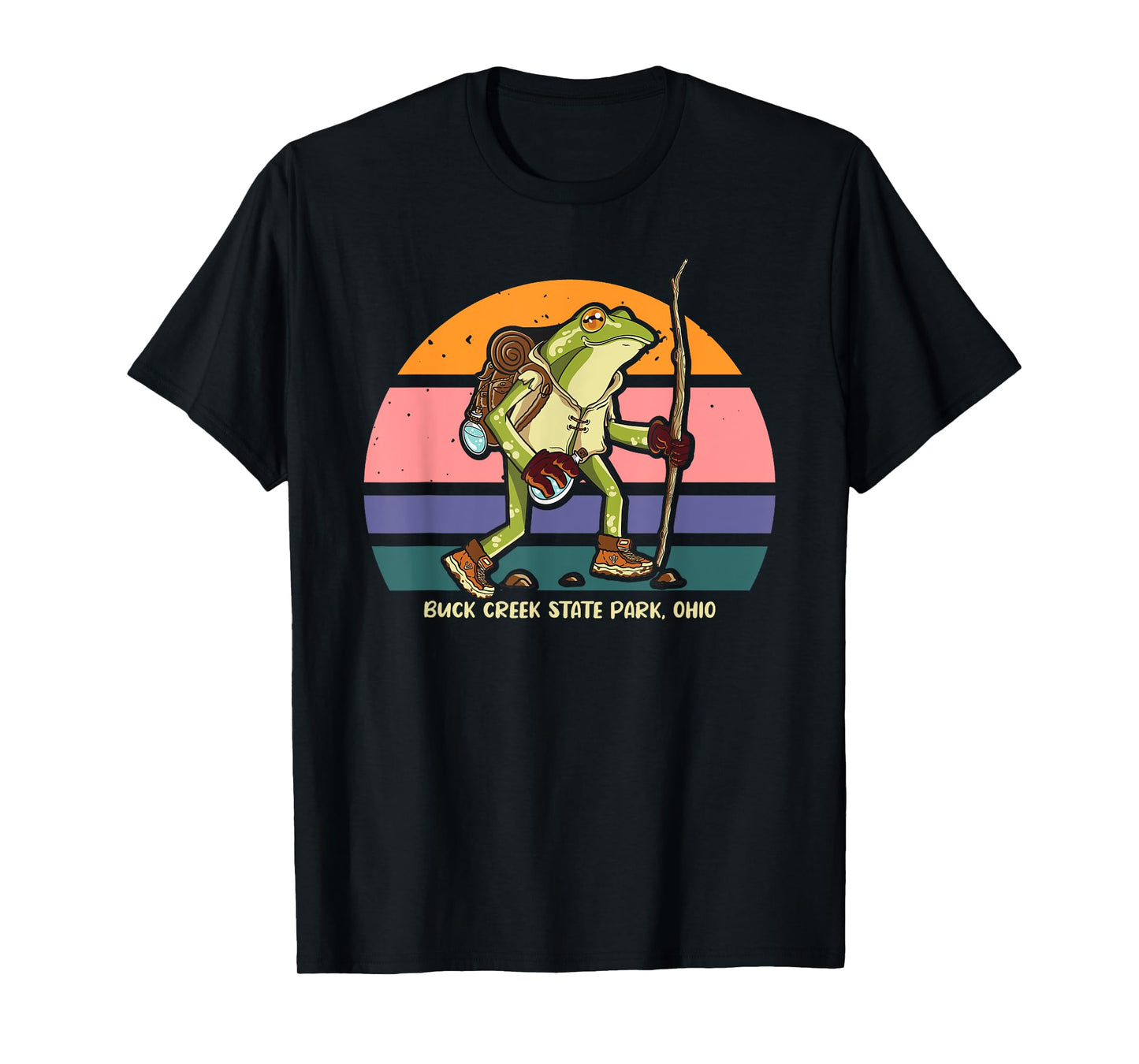 Buck Creek State Park Ohio Hiking Walking Frog T-Shirt