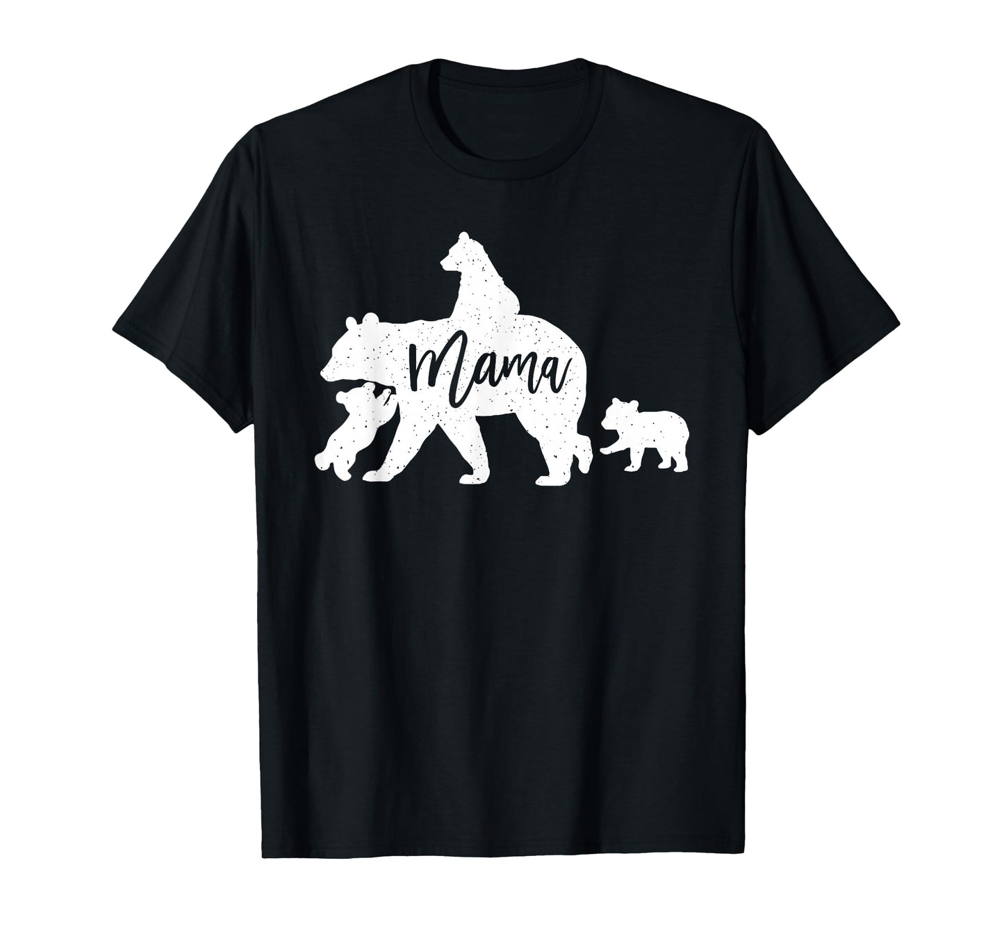 Mama Bear 3 Baby Bear Cubs Following Riding on Back T-Shirt