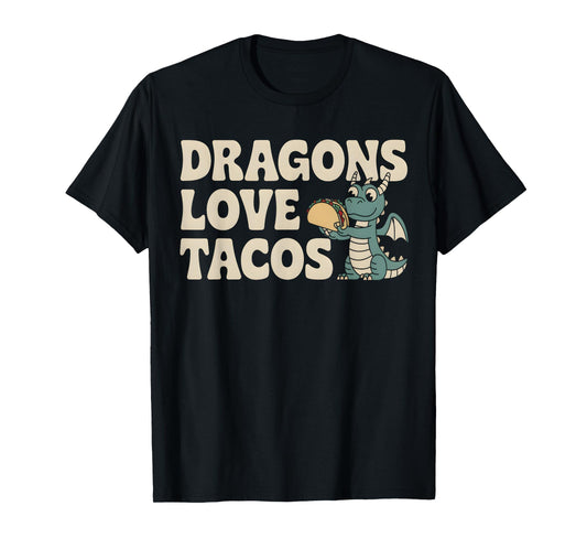 Dragons Love Tacos Cute Cinco De Mayo Mexican Food Kids Boys T-Shirt