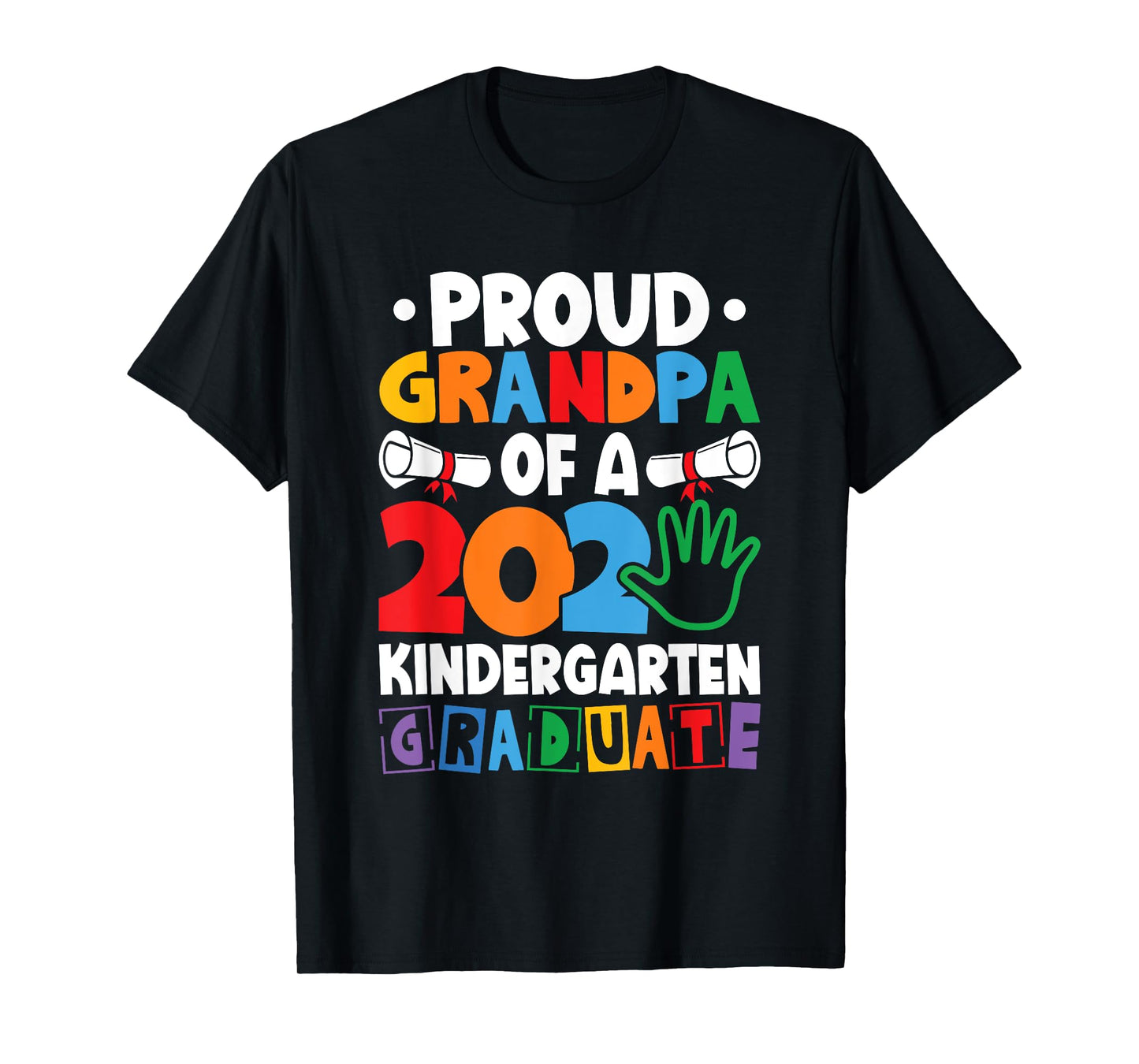 Proud Grandpa Class of 2025 Kindergarten Graduate Graduation T-Shirt
