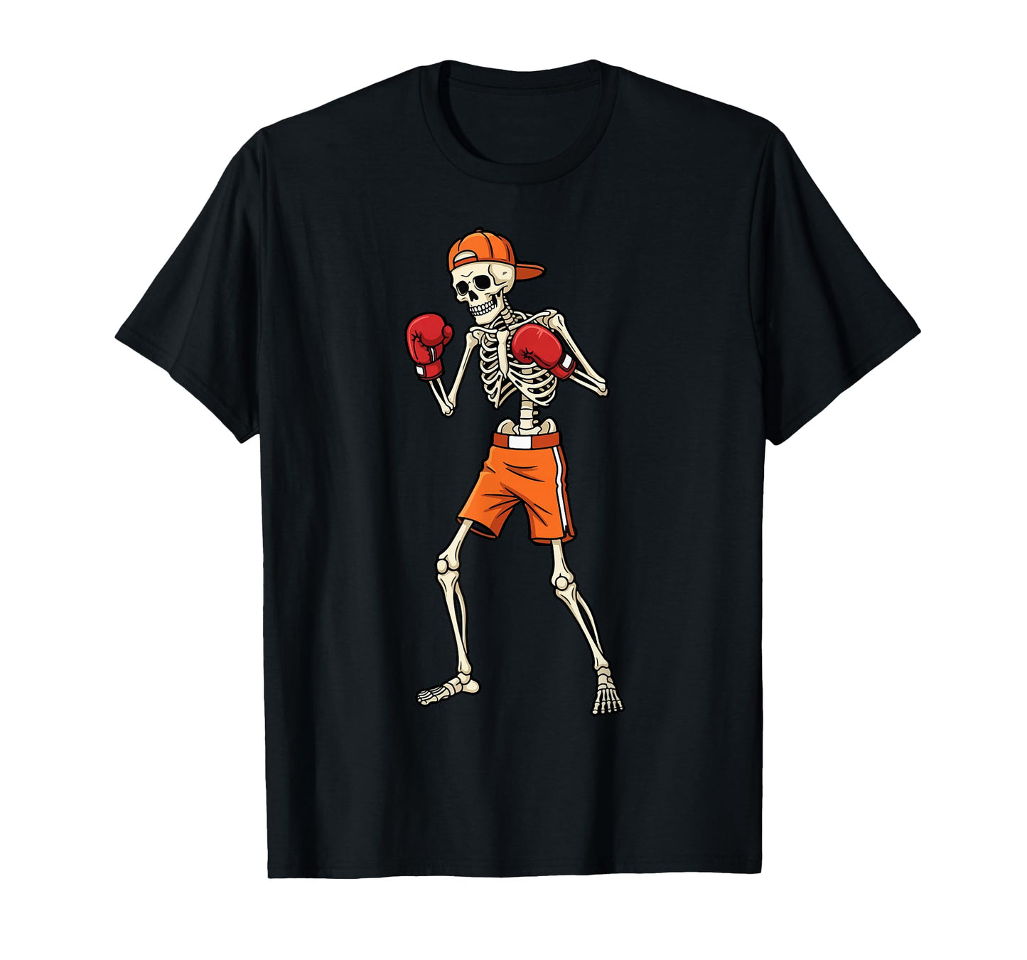 Funny Boxer Skull - Retro Halloween Boxing Fan Skeleton T-Shirt