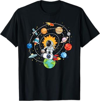 Solar System Planets Science Space Astronaut Universe Galaxy T-Shirt