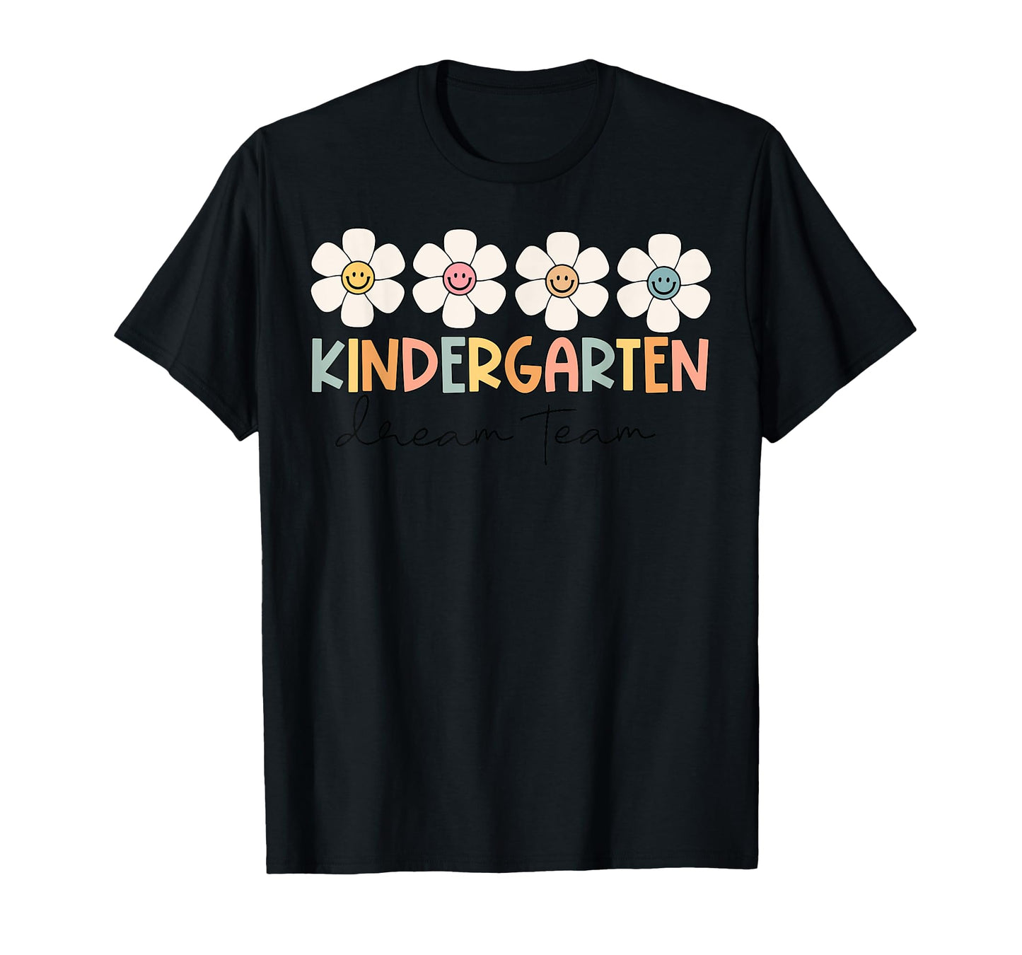 Kindergarten Dream Team Retro Back To School Teacher Student T-Shirt for Men Women Girls Kids