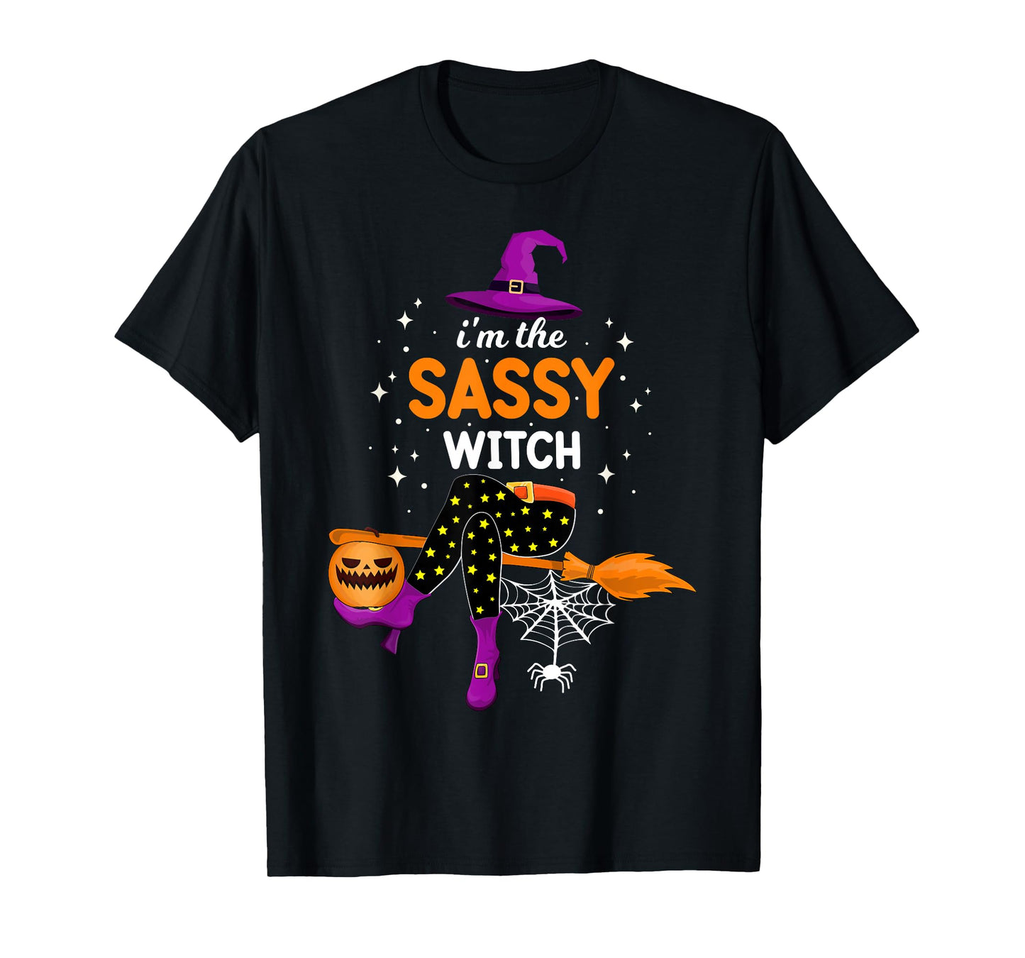 I'm The Sassy Witch Halloween Costume Matching Girls Women T-Shirt