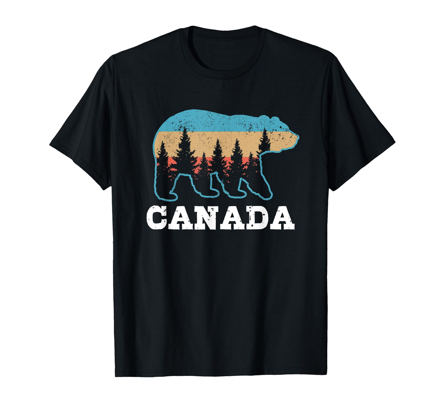 Canada Vintage Grizzly Bear Nature Souvenir Gift T-Shirt