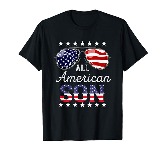 All American Son 4th of July Sunglasses Family Women Men T-Shirt