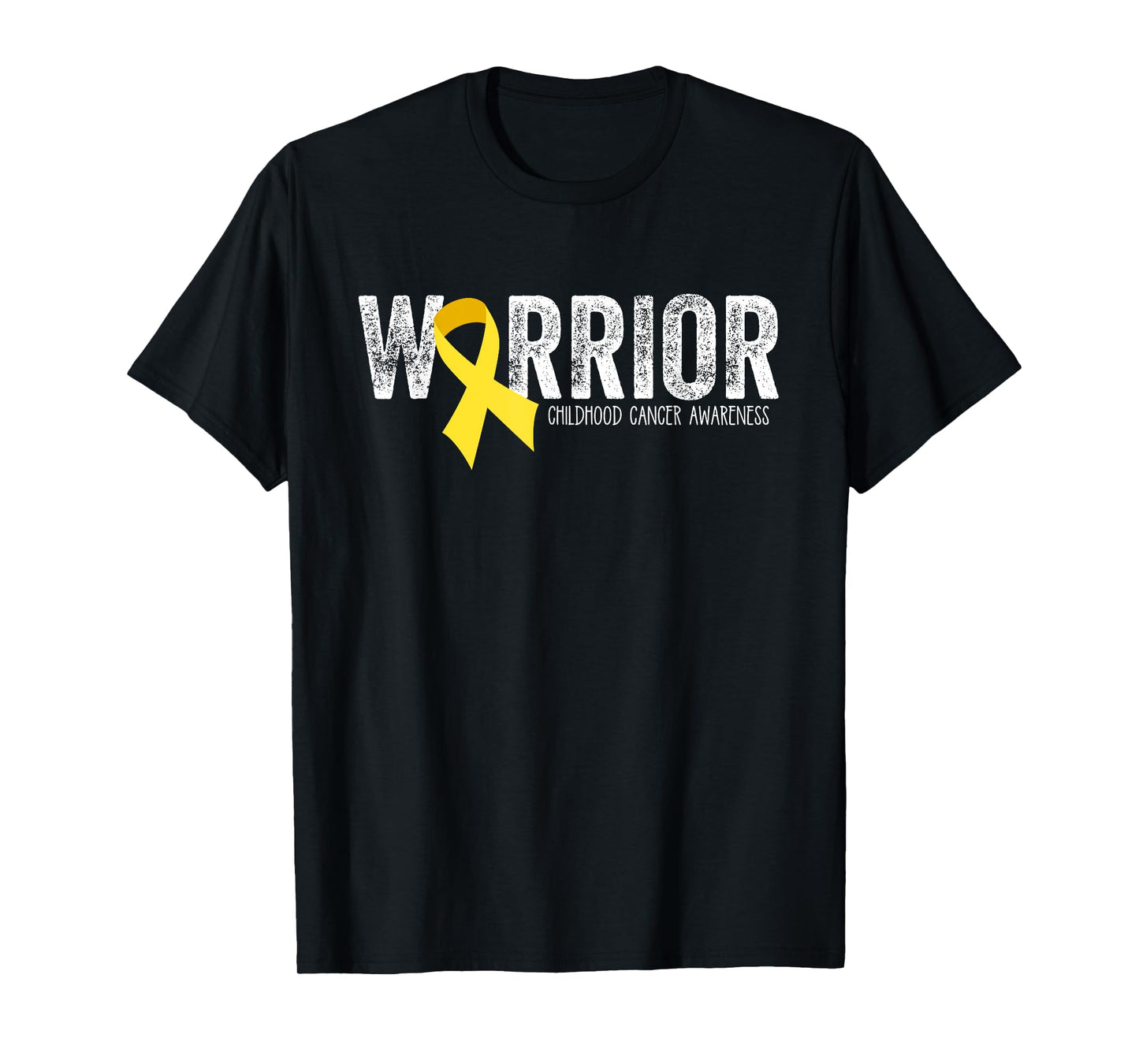 Warrior Childhood Cancer Awareness Ribbon Child Kids T-Shirt