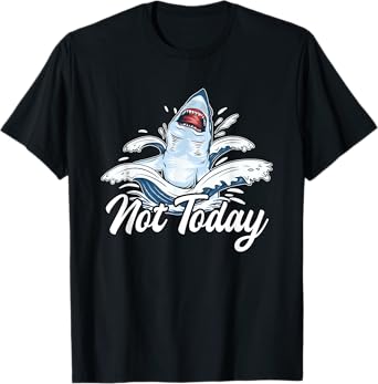 Not Today White Whale Hammerhead Lover Shark T-Shirt