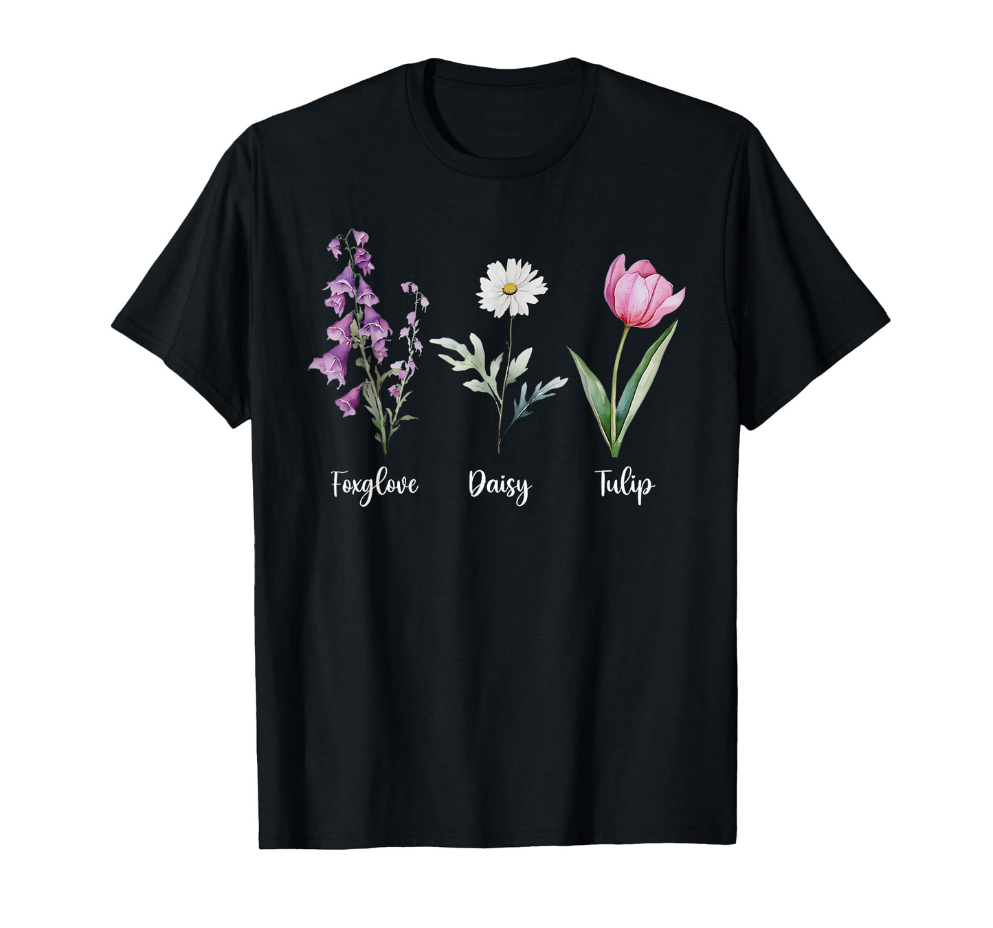 Foxglove Daisy Tulip Floral T-Shirt