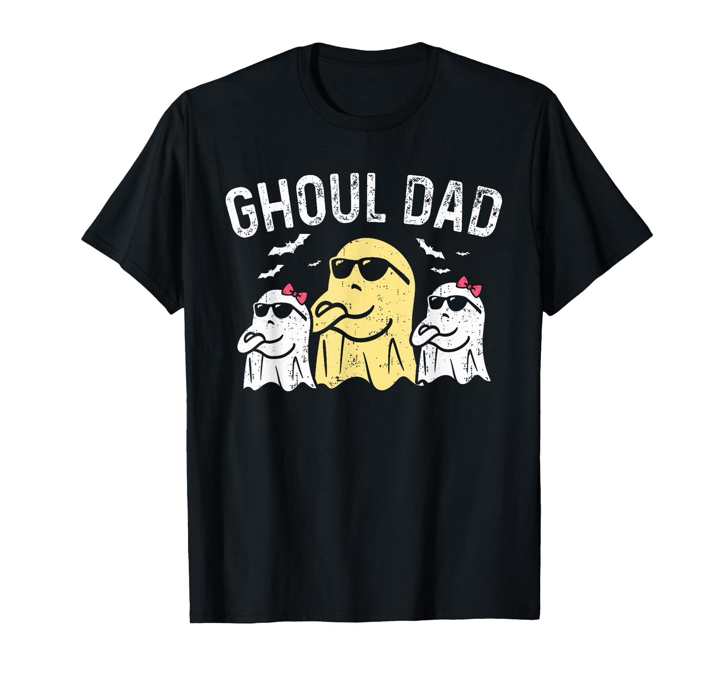 Ghoul Dad Funny Halloween Daddy Ghost Vintage T-Shirt