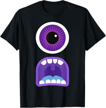 Cute Monster Face Costume Men's Women's Halloween T-Shirt