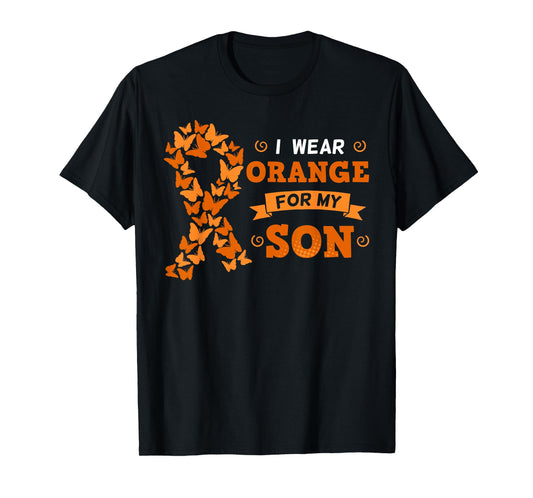 I Wear Orange For My Son Leukemia Blood Cancer Cells Patient T-Shirt