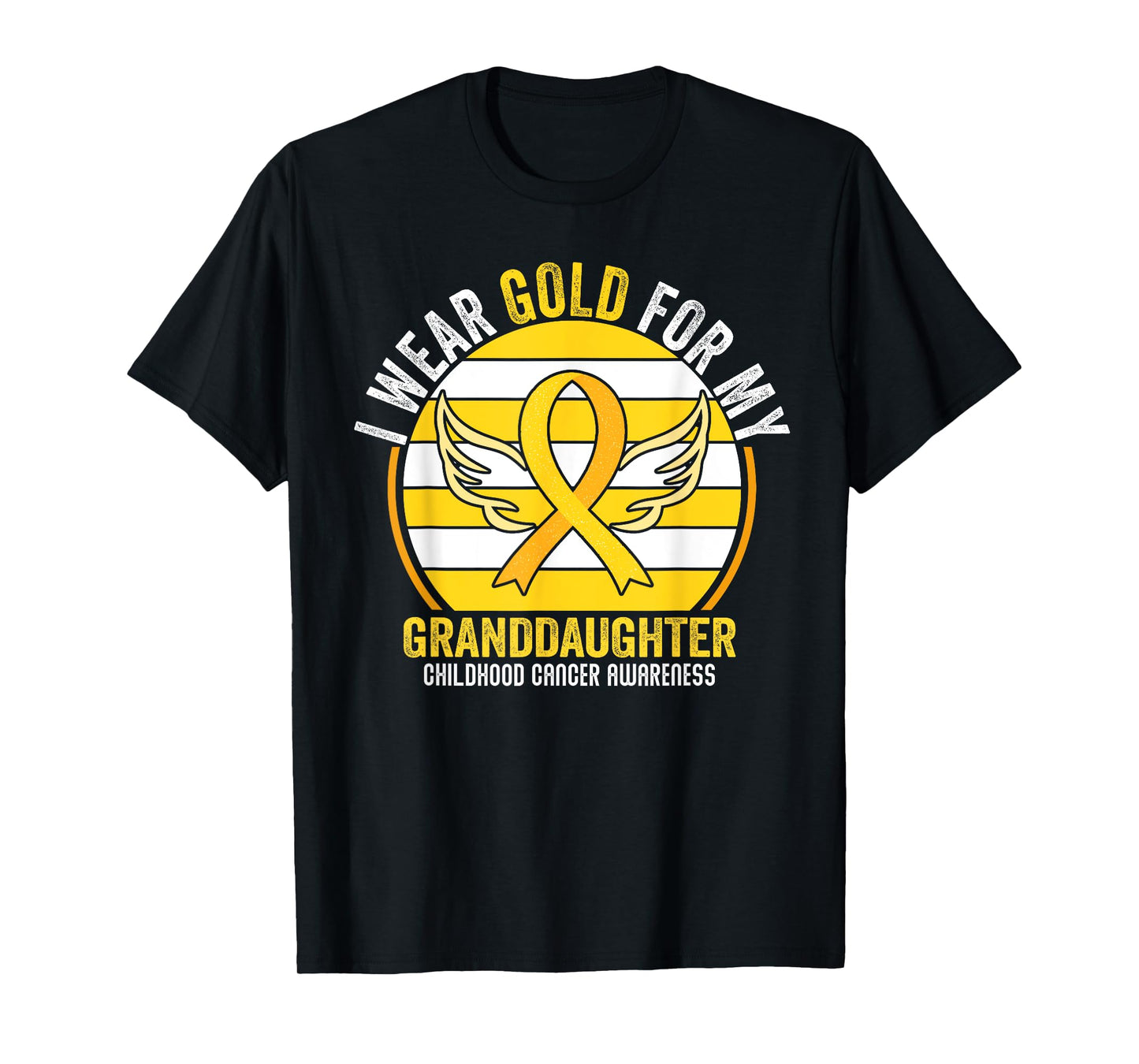 I Wear Gold For My GrandDaughter Childhood Cancer Vintage T-Shirt