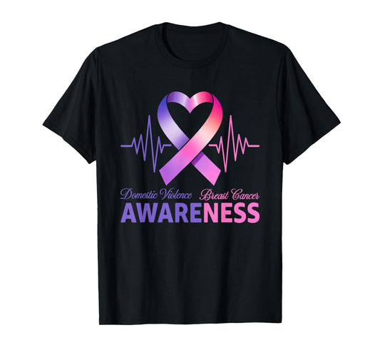 Domestic Violence & Breast Cancer Awareness Month Support T-Shirt