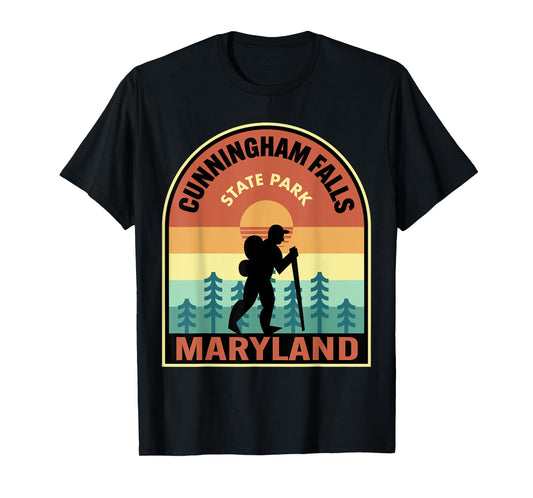 Cunningham Falls State Park Maryland Retro Hiking T-Shirt