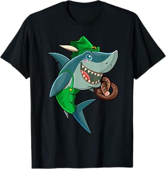 Oktoberfest German Funny Octoberfest Shark Men Boys Kids T-Shirt