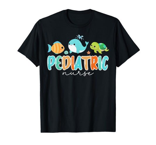 Cute Ocean Sea Summer Pediatric Nurse PEDS RN Pediatrician T-Shirt