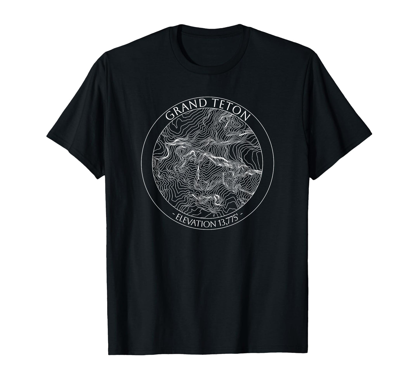Grand Teton Topo Map T-Shirt