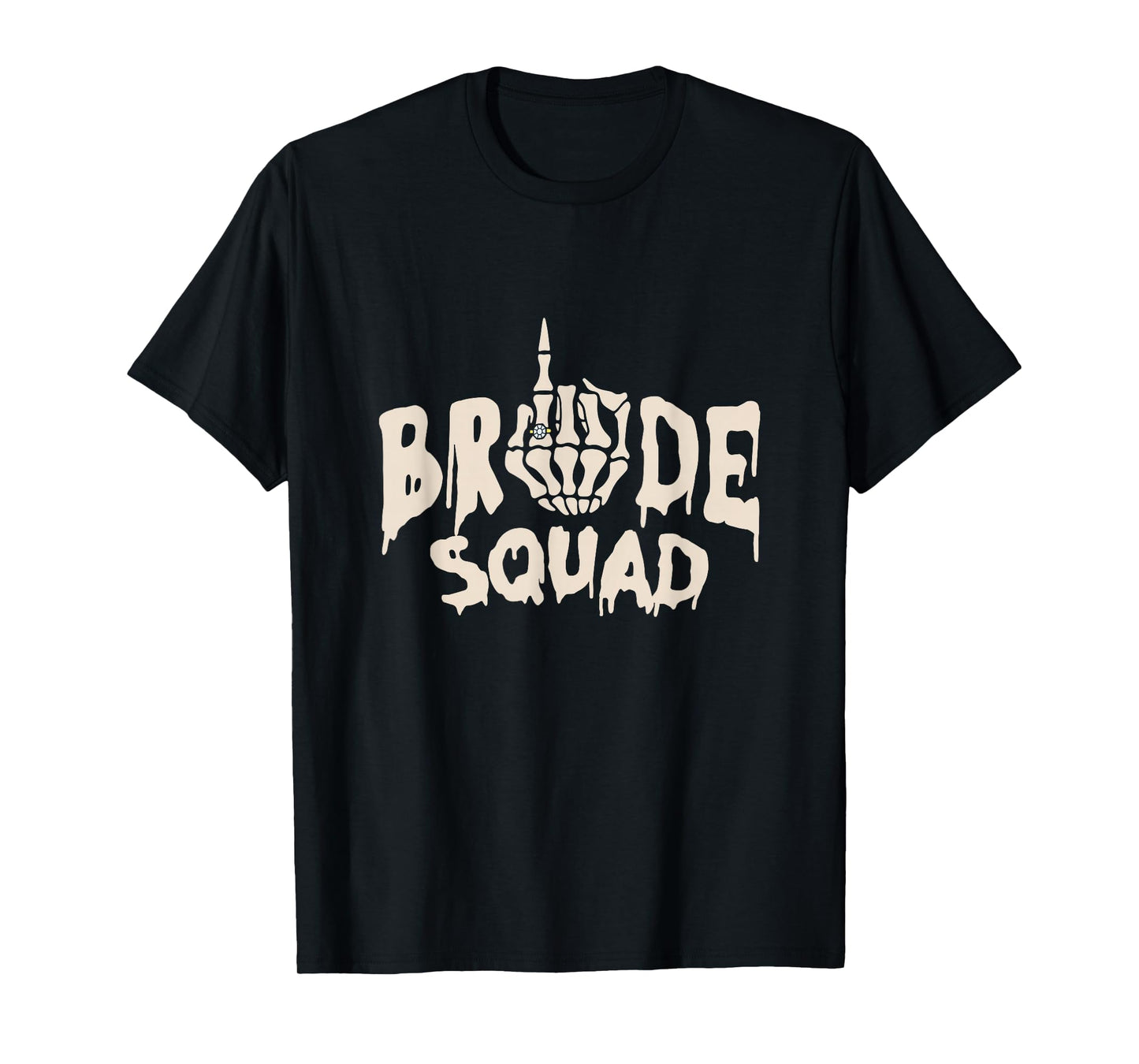 Spooky Bride Squad Skeleton Halloween Gothic Bachelorette T-Shirt