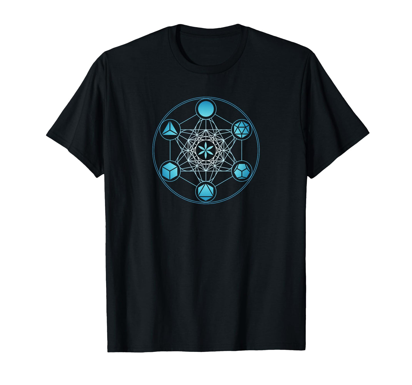 Metatrons Sacred Geometry Cube Platonic Body T-Shirt