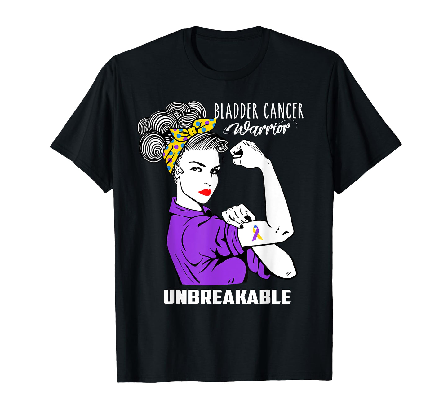 Bladder Cancer Awareness T-Shirt Unbreakable Warrior Shirt T-Shirt