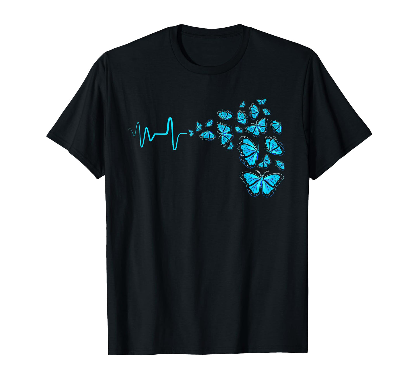 Heartbeat Blue Morpho Butterfly T-Shirt