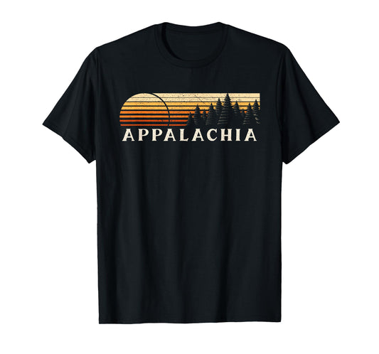 Appalachia, VA Vintage Evergreen Sunset Eighties Retro T-Shirt