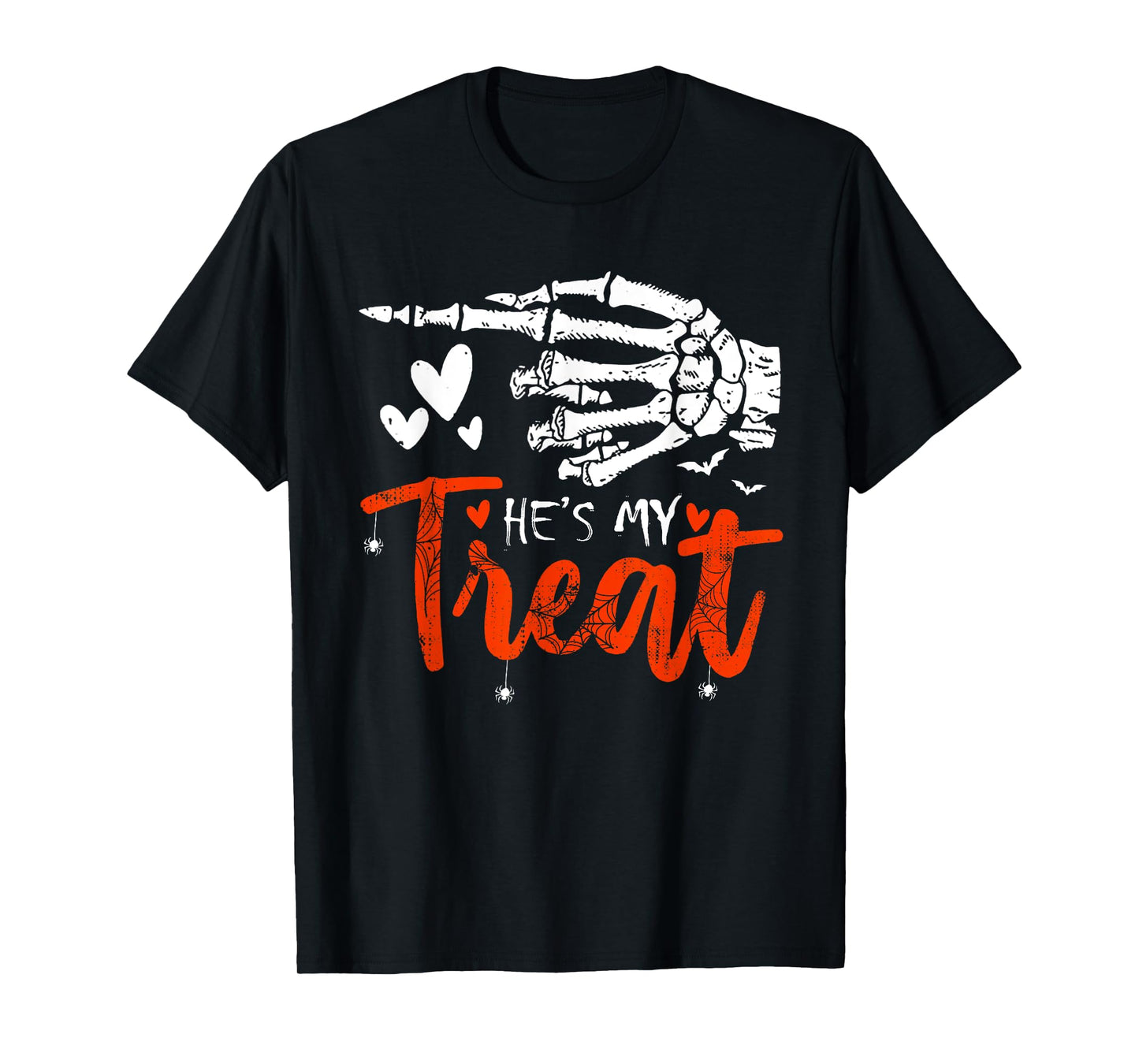 He's My Treat Skeleton Hand Halloween Costume Couples T-Shirt