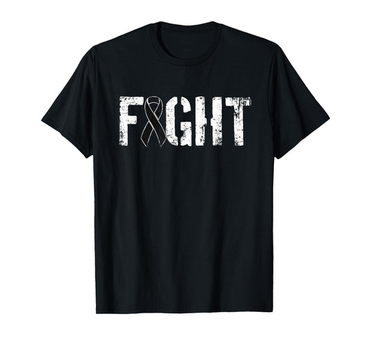 Fight Melanoma Cancer - Military Style Awareness Ribbon T-Shirt