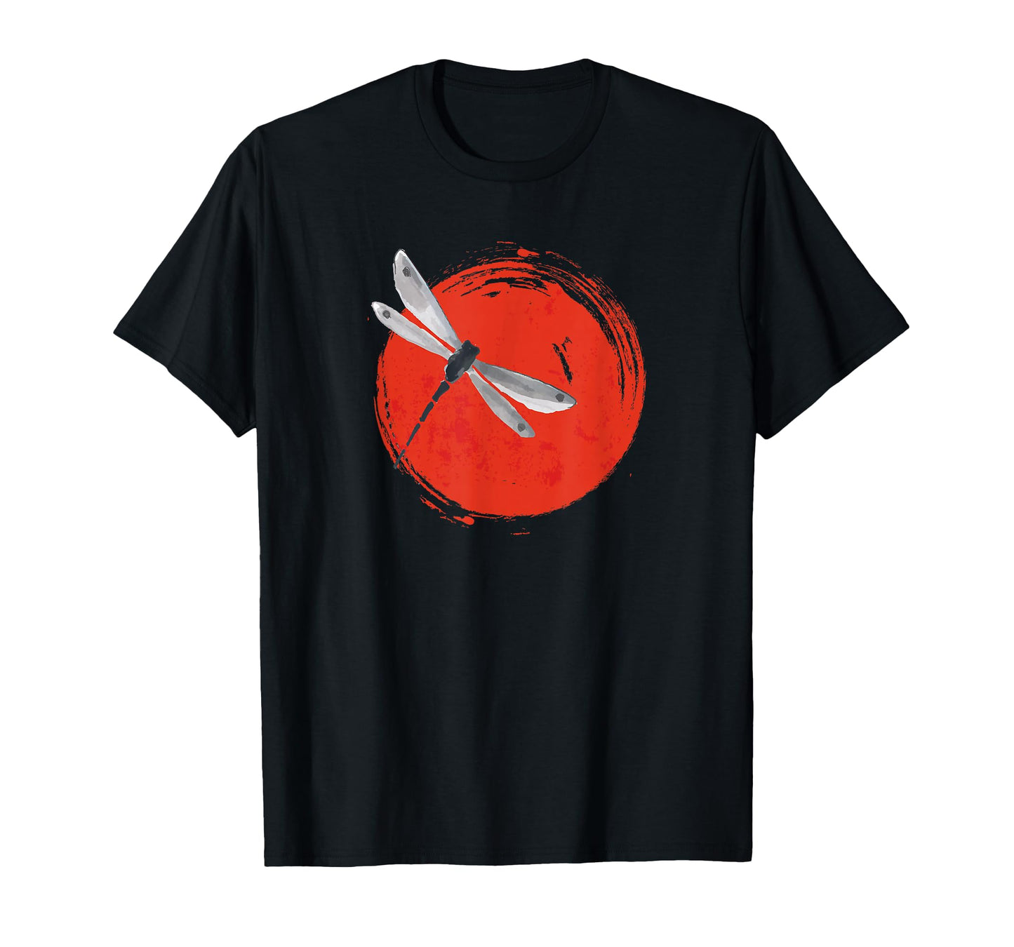 Zen Circle Japanese Dragonfly Sun Yoga T-Shirt