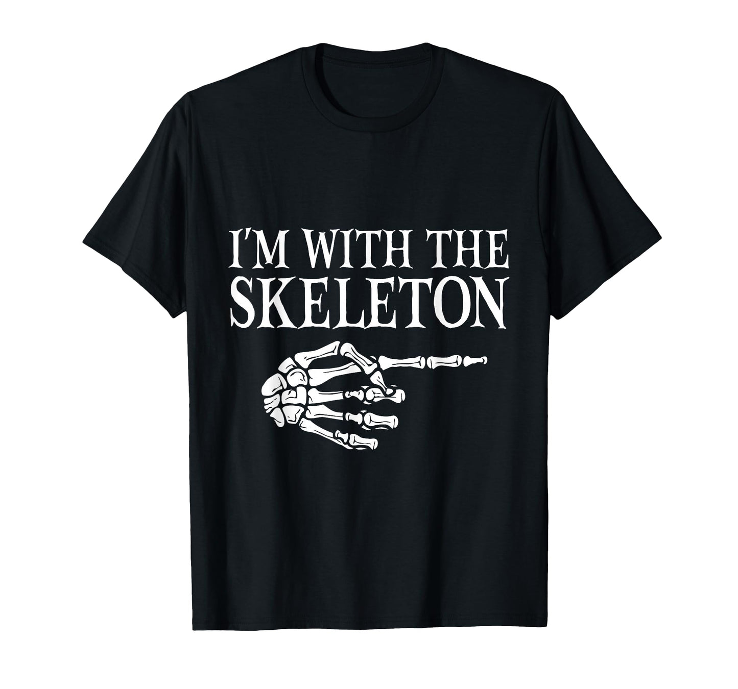 I'm with Skeleton Halloween Costume Couples Matching T-Shirt