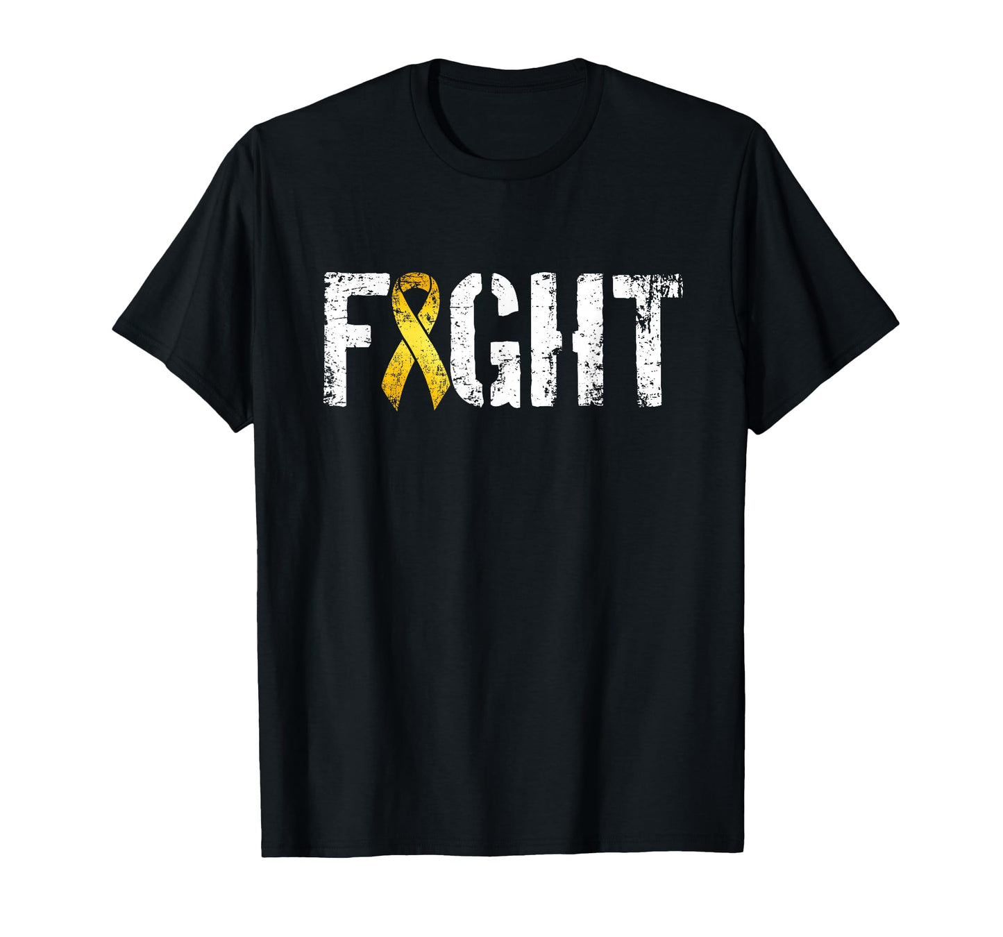 Fight Childhood Cancer Military Style Awareness Ribbon T-Shirt