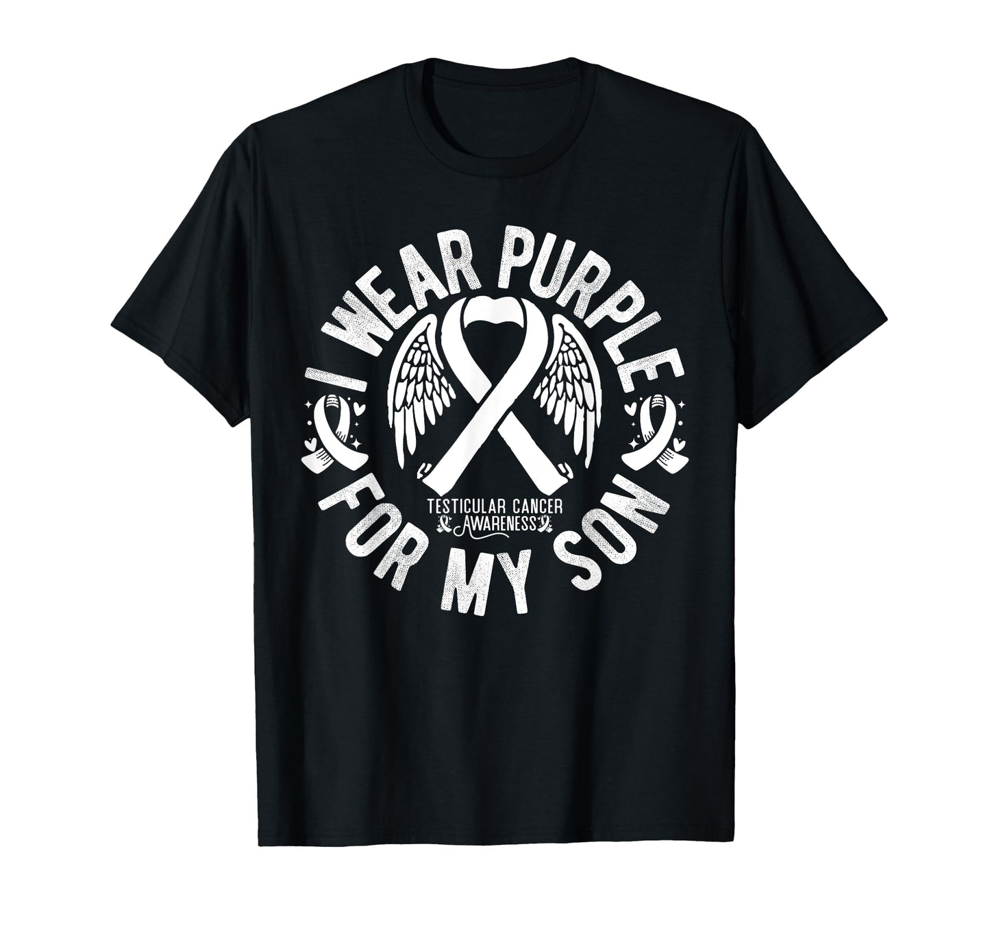 I Wear Purple For My Son Testicular Cancer Awareness T-Shirt