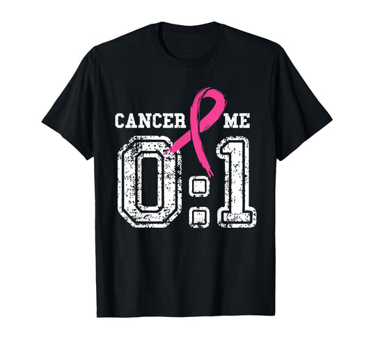 Cancer 0 Me 1 Breast Cancer Awareness Survivor Gift T-Shirt