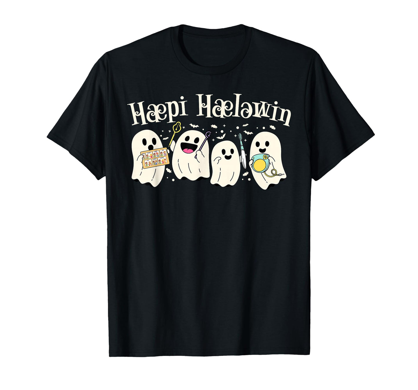Speech Therapist Spooky Halloween Ghost SLP Trick or Speech T-Shirt