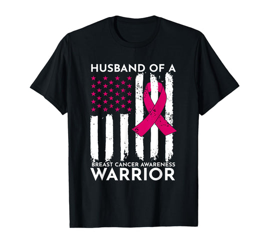Pink Husband Of A Breast Cancer Awareness Month Warrior T-Shirt