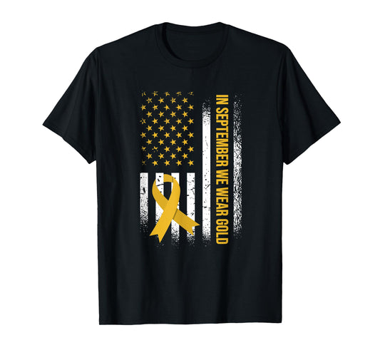 In September We Wear Gold - Childhood Cancer Awareness T-Shirt