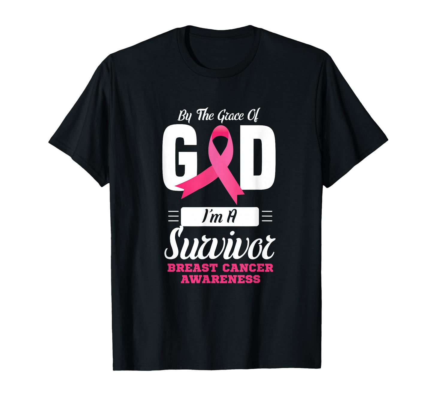 By the grace god I'm a survivor breast cancer awareness T-Shirt