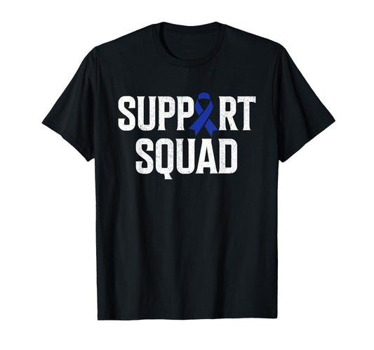 Colon Cancer Support Squad Colorectal Cancer Awareness T-Shirt