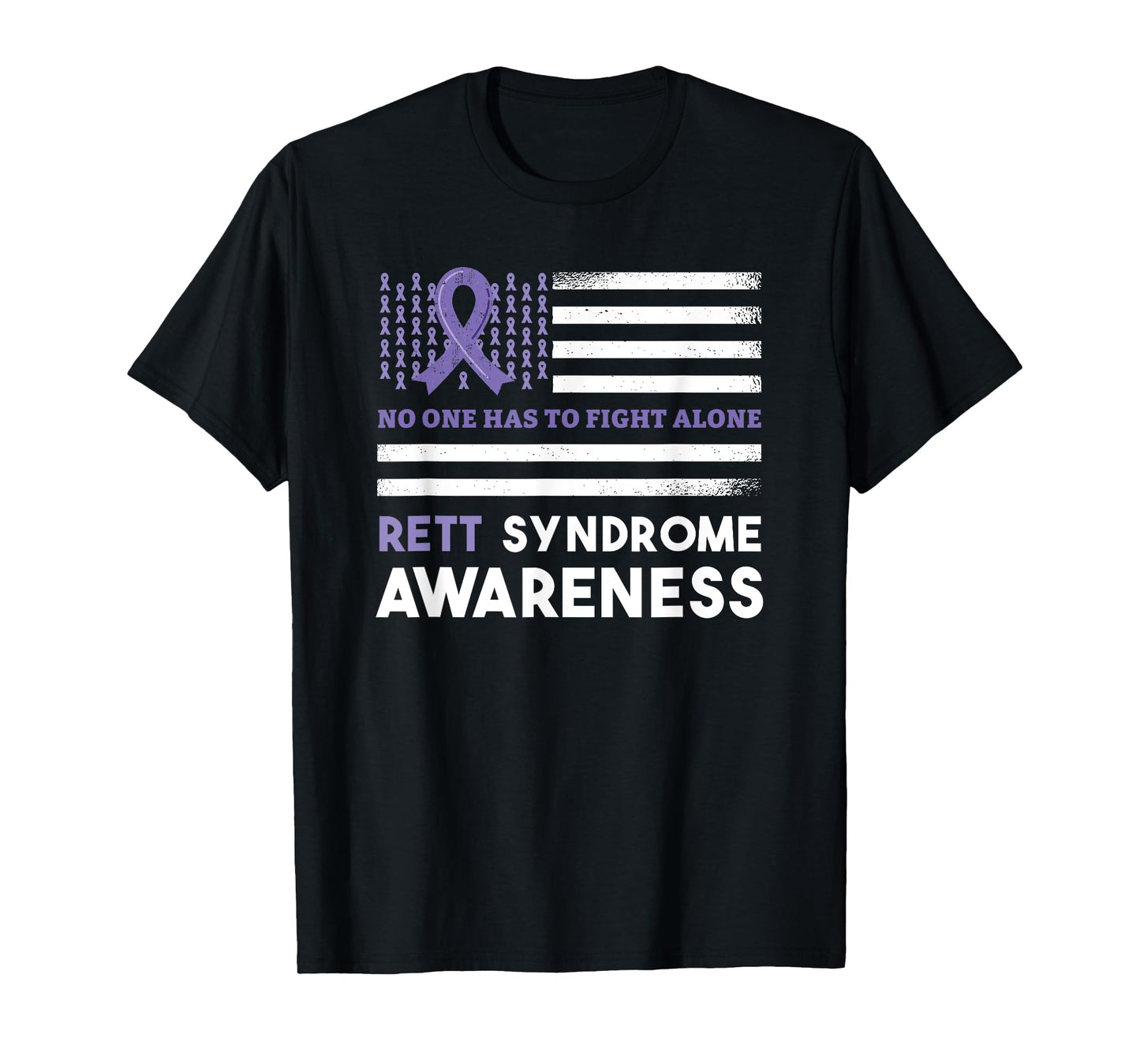 Rett Syndrome Awareness Butterfly Ribbon Purple Support T-Shirt
