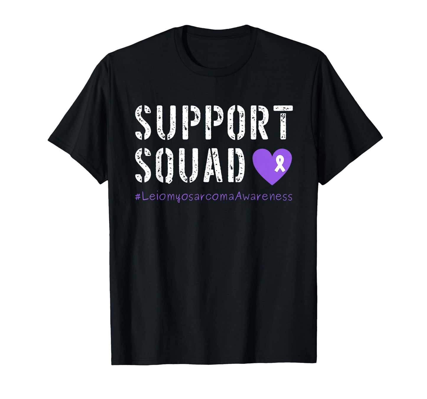 Purple Ribbon Men Women Kids Leiomyosarcoma Cancer Awareness T-Shirt
