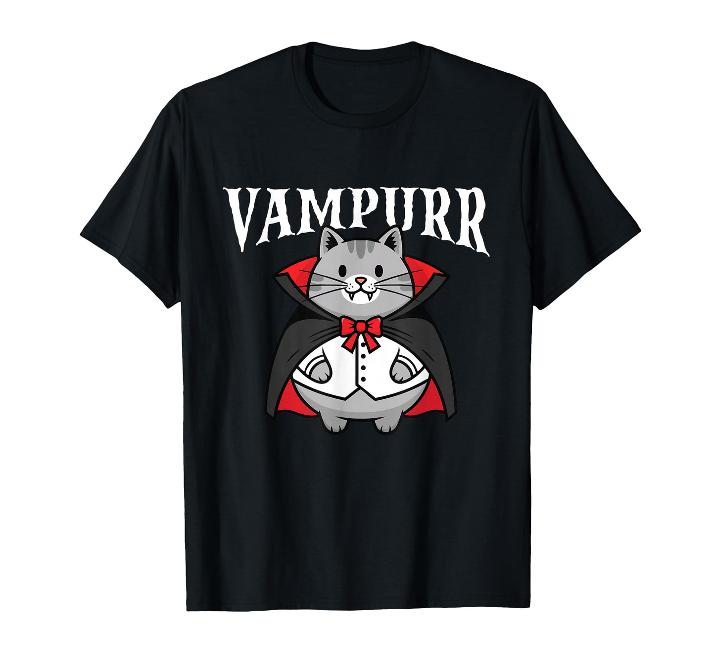 Vampurr - Spooky Halloween Vampire Cat Lover T-Shirt
