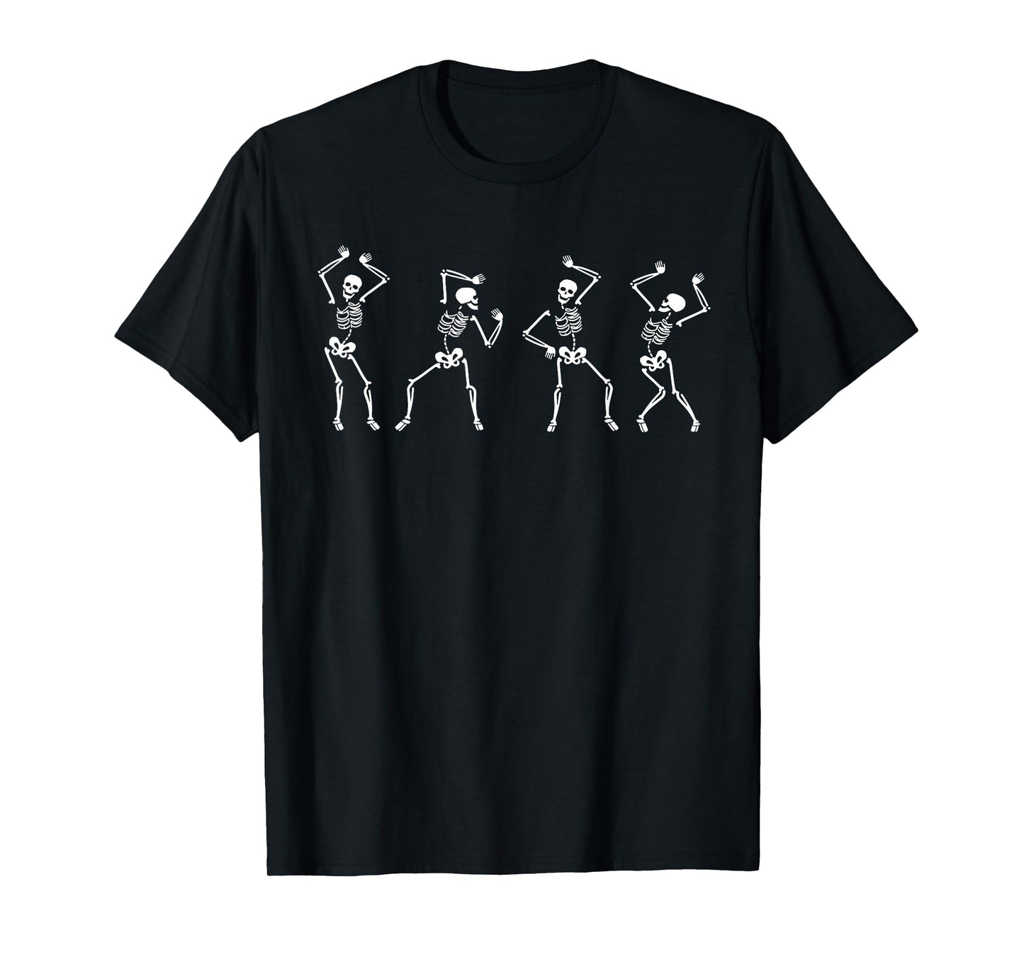 Dancing Rock Skeleton Retro Spooky Scary Halloween Men Women T-Shirt