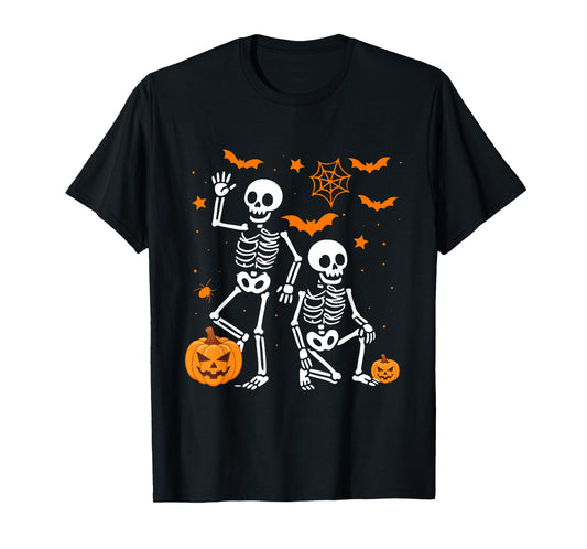 Dancing Skeletons Halloween Spooky Scary T-Shirt