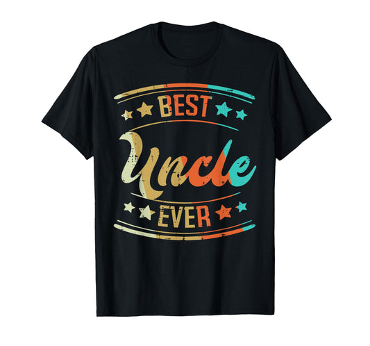 Fathers Day Best Uncle Ever Retro Family Brother Dad Men T-Shirt