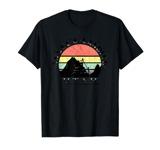 Angels Landing Retro Vintage Sunset T-Shirt