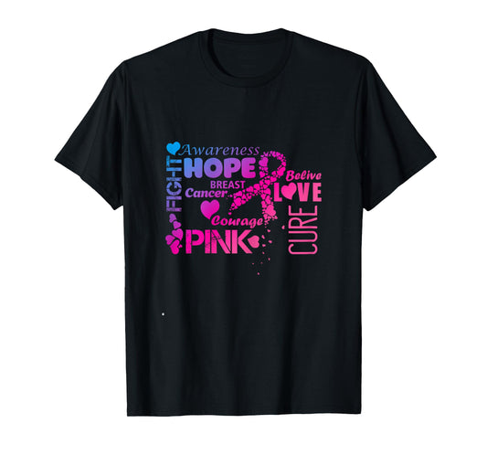 Breast Cancer Awareness Shirt Strength Faith Hope Love Cure T-Shirt