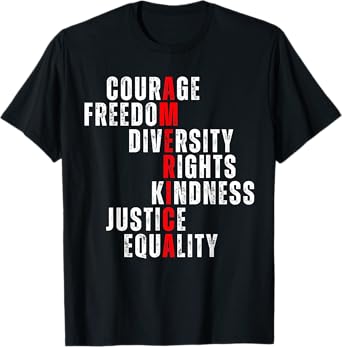America Values Courage Freedom Equality Rights 4th Of July T-Shirt