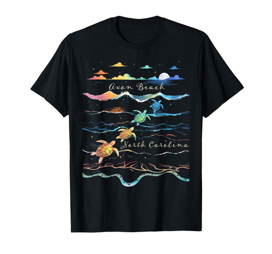 Avon Beach North Carolina Sea Turtle Beach Lover Outer Banks T-Shirt